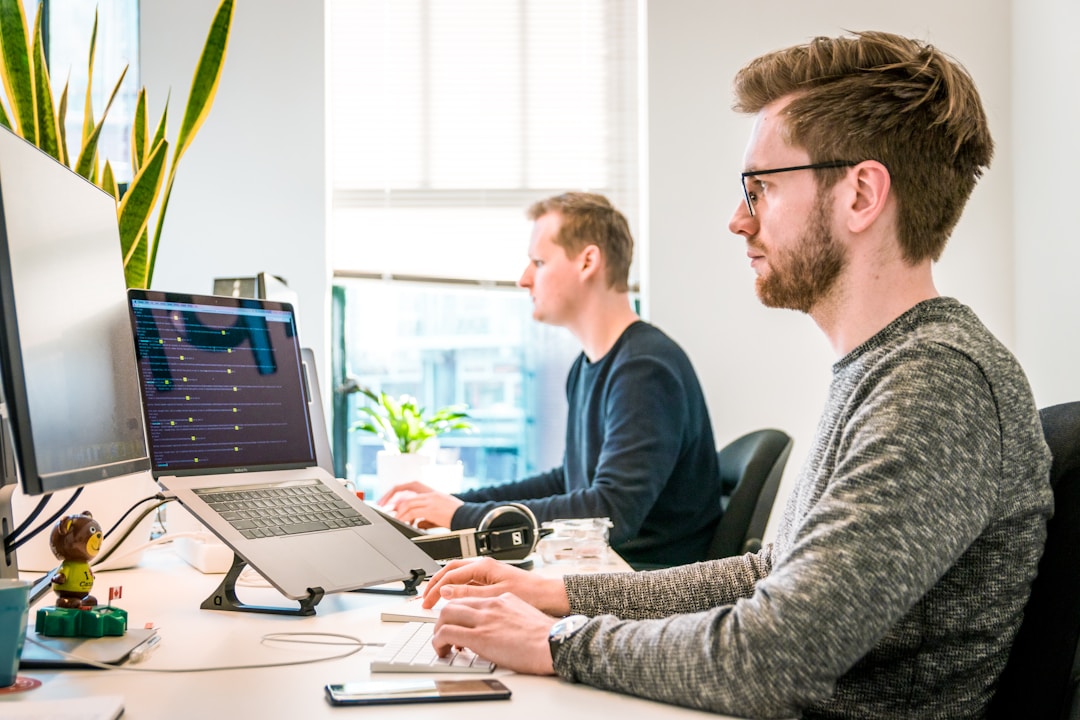 Teamwork in modern tech office