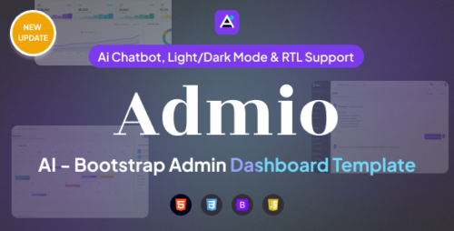 Admio - AI Bootstrap 5 Admin Dashboard Template + RTL