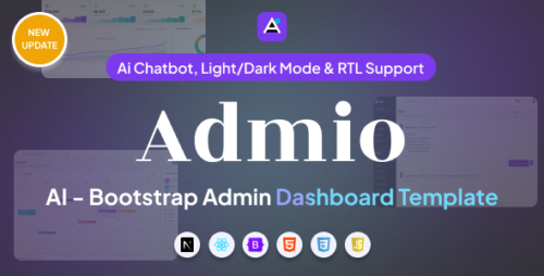 Admio - AI Bootstrap 5 Admin Dashboard Template + RTL