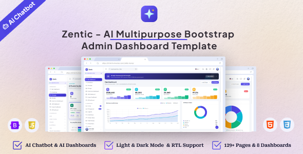 Zentic — AI Multipurpose Bootstrap 5 Admin Dashboard Template + RTL