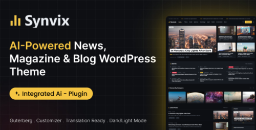 Synvix – AI News, Magazine & Blog WordPress Theme